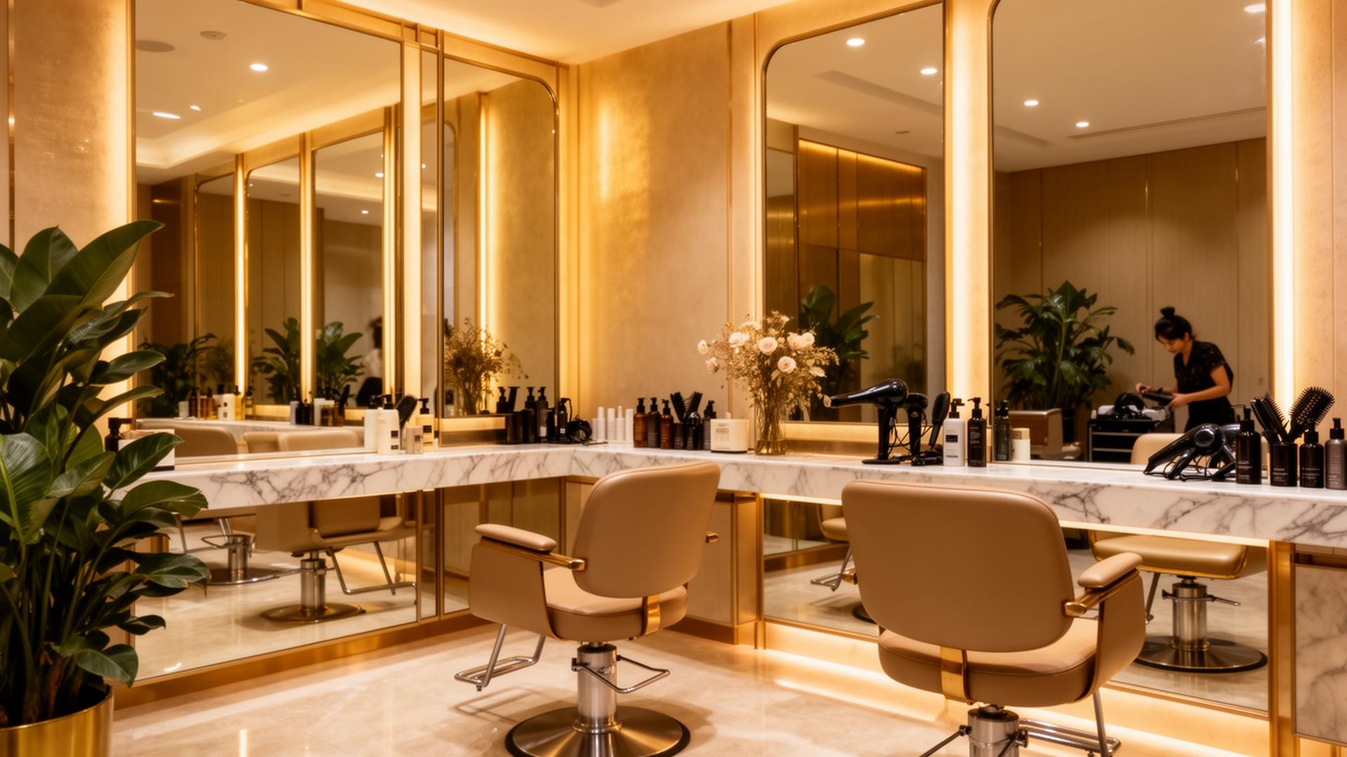 Interno del salone di bellezza